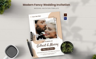 Modern Fancy Wedding Invitation