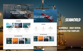 Seaworld - Boat Rental Services PSD Template