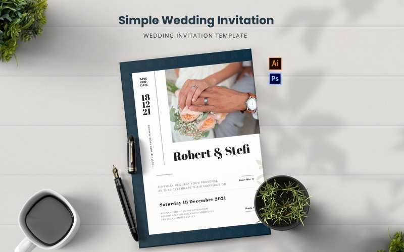 Simple Wedding Invitation Corporate Identity