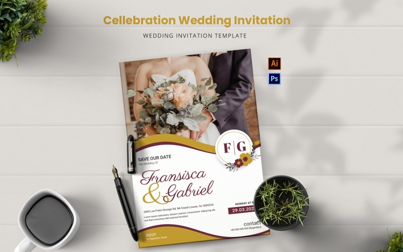 Wedding Cellebration Wedding Invitation Corporate Identity