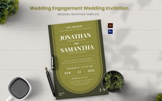 Wedding Engagement Wedding Invitation