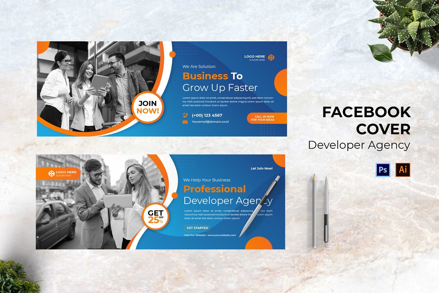 Kit Graphique #179858 Facebook Business Divers Modles Web - Logo template Preview