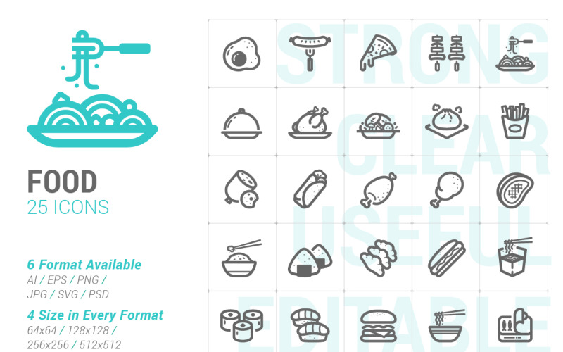 Food Mini Icon Icon Set