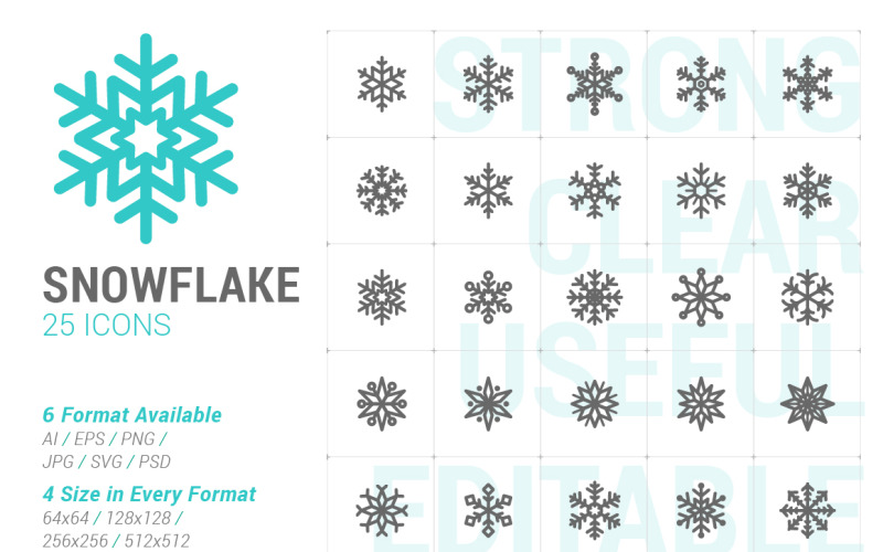 Snowflake Mini Icon Icon Set