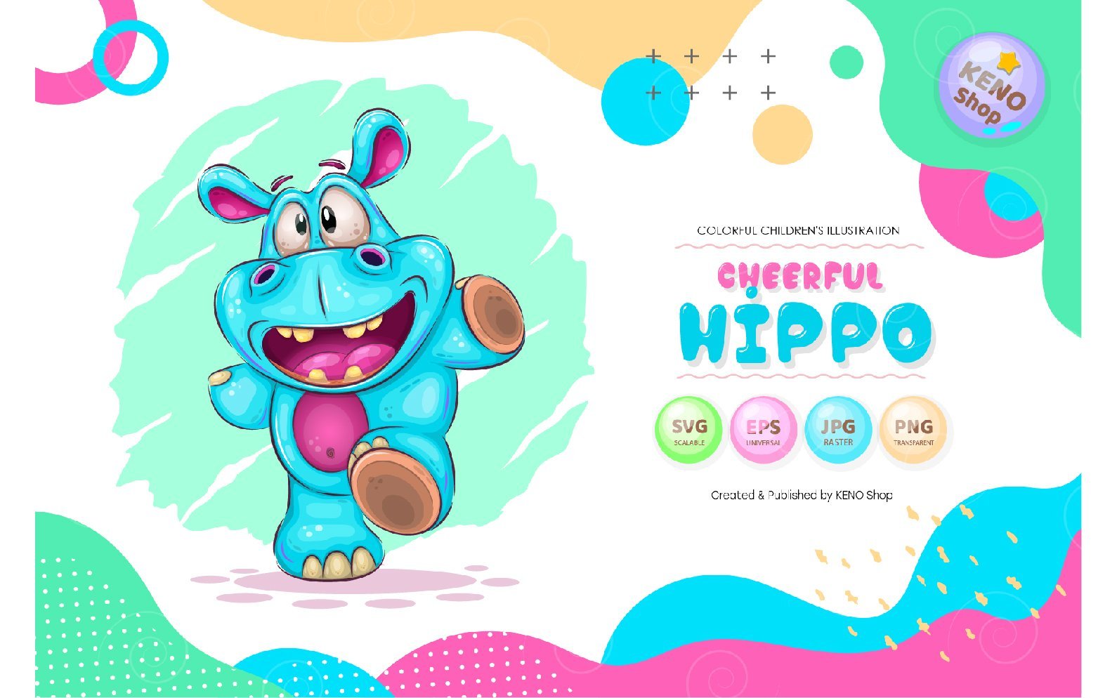 Kit Graphique #179946 Cartoon Hippo Divers Modles Web - Logo template Preview