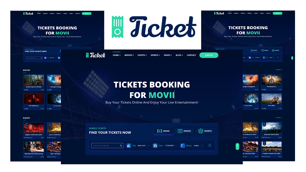 Ticket - Online Ticket Booking Website HTML5 Template