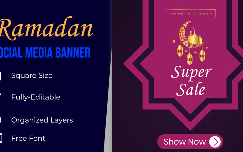 Ramadan Celebration Sale Social Media Banner Corporate Identity