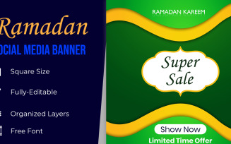 Ramadan Discount Celebration Super Sale Banner