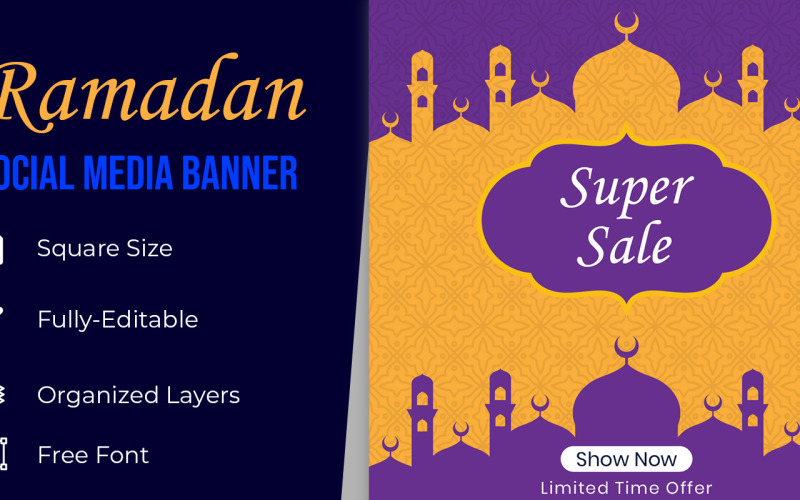 Ramadan Festival Celebration Sale Banner Corporate Identity