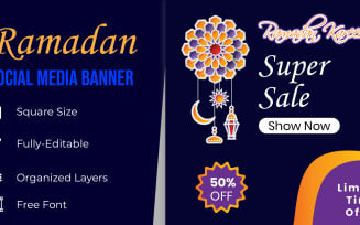 Ramadan Islamic Celebration Sale Social Media Banner