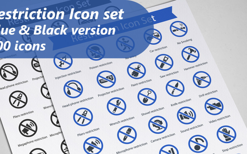 Restriction Iconset template Icon Set