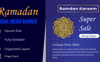 Ramadan Sale Social Media Graphic Banner