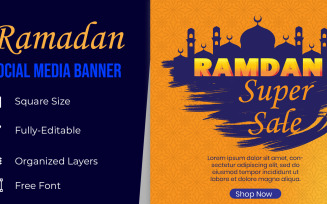 Traditional Ramadan Sale Social Media Banner