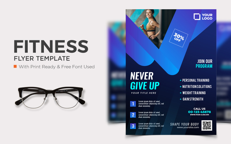 Free Fitness/Gym Flyer Template Corporate Identity