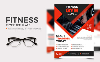 Gym lifestyle a4 flyer template