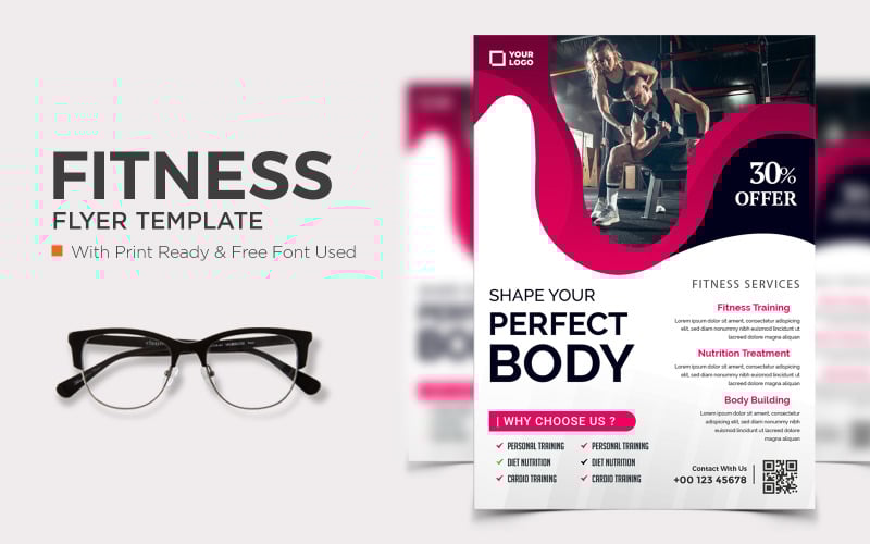 Modern Fitness & Gym Flyer Corporate Identity
