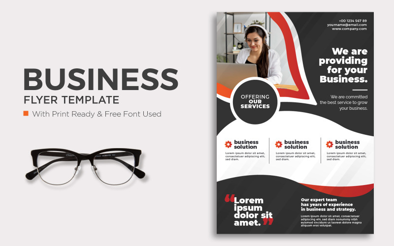 Vertical business flyer template Corporate Identity