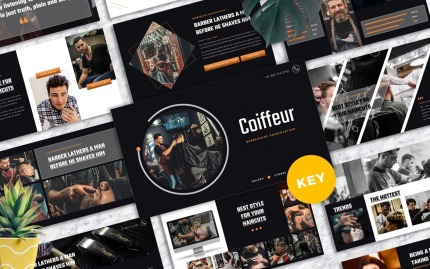 Kit Graphique #180259 Coiffeur Noir Web Design - Logo template Preview