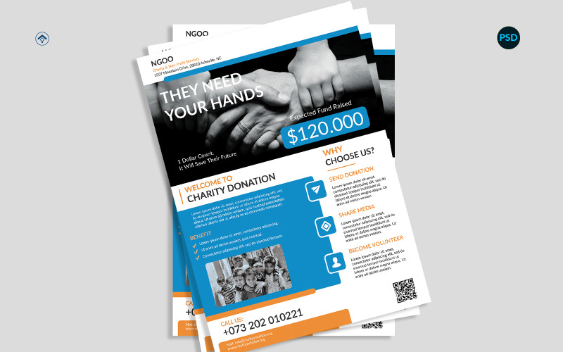 Charity Donation Flyer V2 Corporate Identity