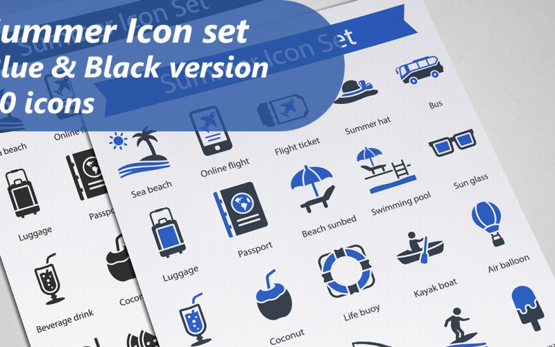 Summer Iconset template Icon Set