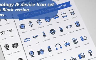 Technology And Device Iconset template