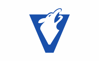 Wolf Letter V Logo Template