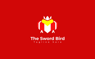 Guardian Bird - Sword King Logo template