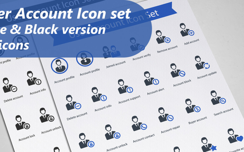 User Account Iconset template Icon Set