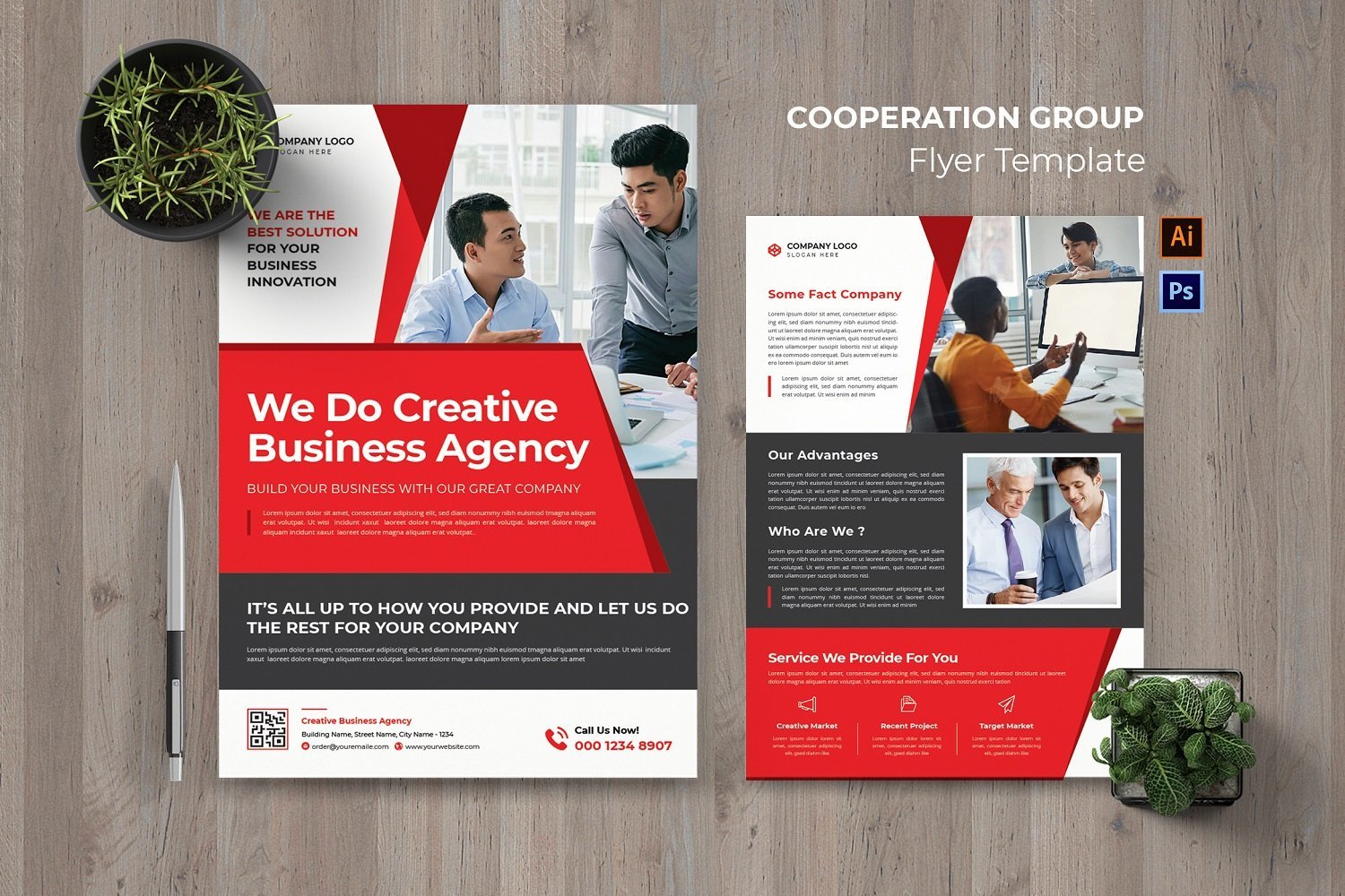 Template #180418 Flyer Layout Webdesign Template - Logo template Preview