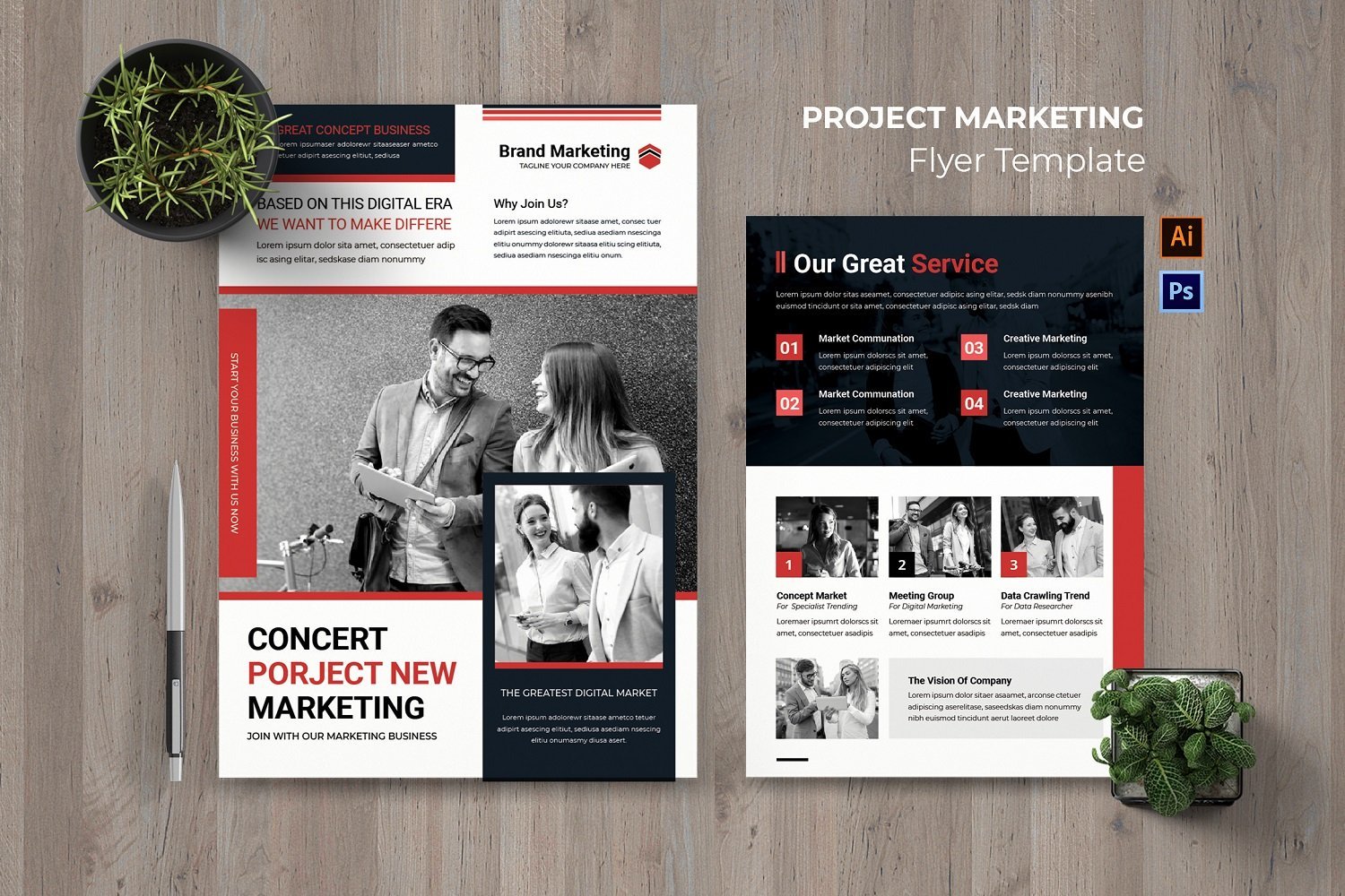 Template #180423 Flyer Layout Webdesign Template - Logo template Preview