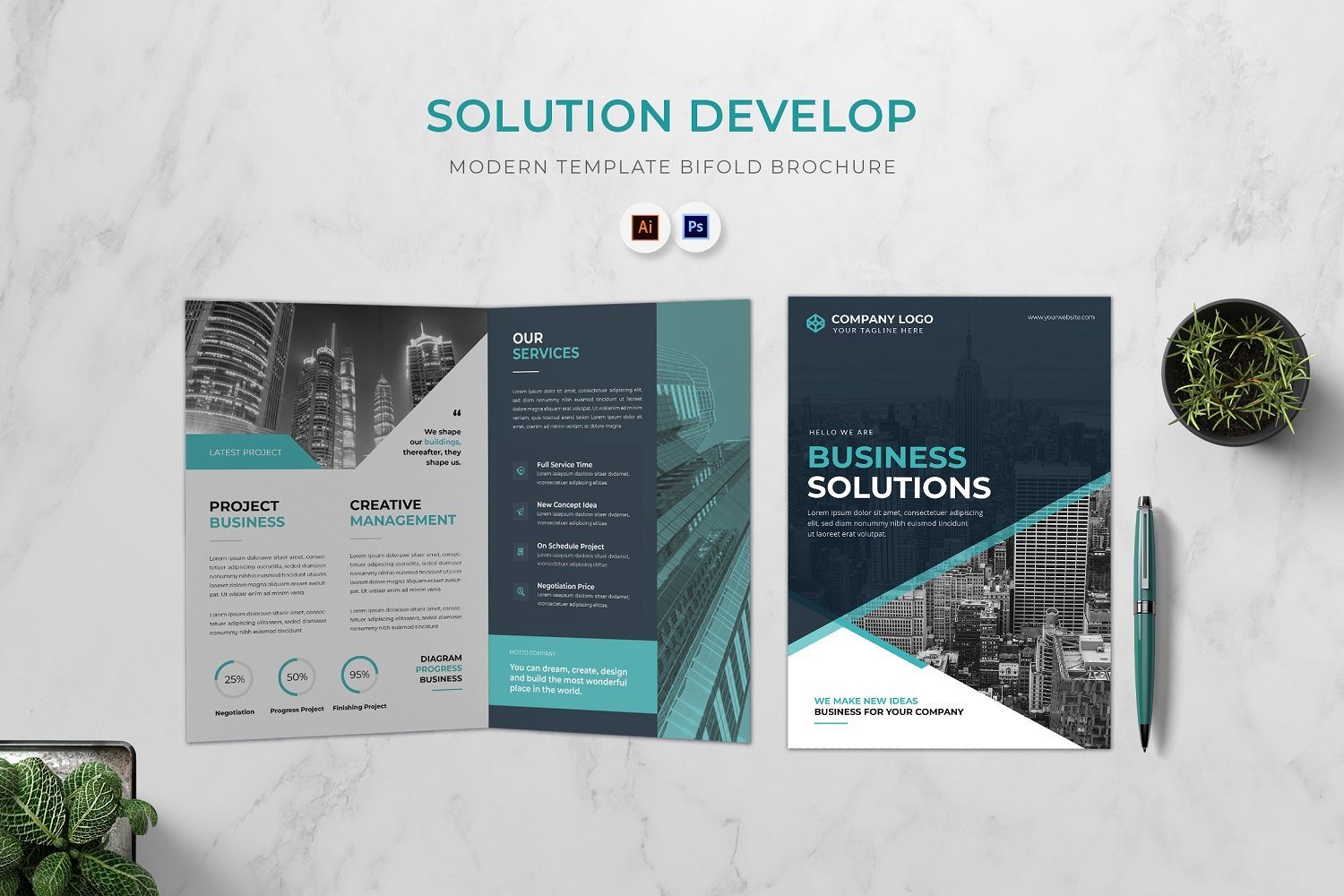 Template #180444 Brochure Business Webdesign Template - Logo template Preview