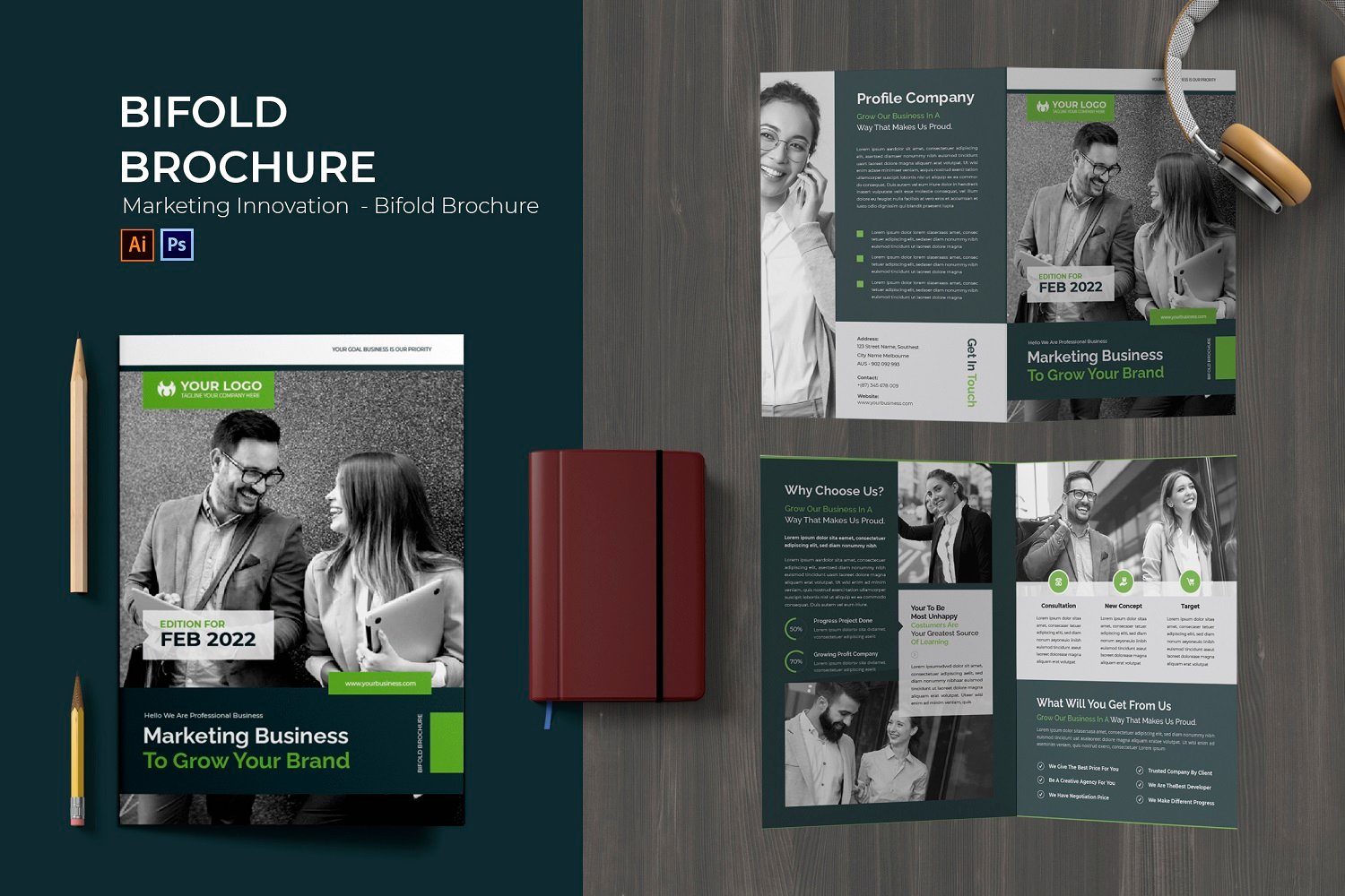 Template #180455 Brochure Business Webdesign Template - Logo template Preview