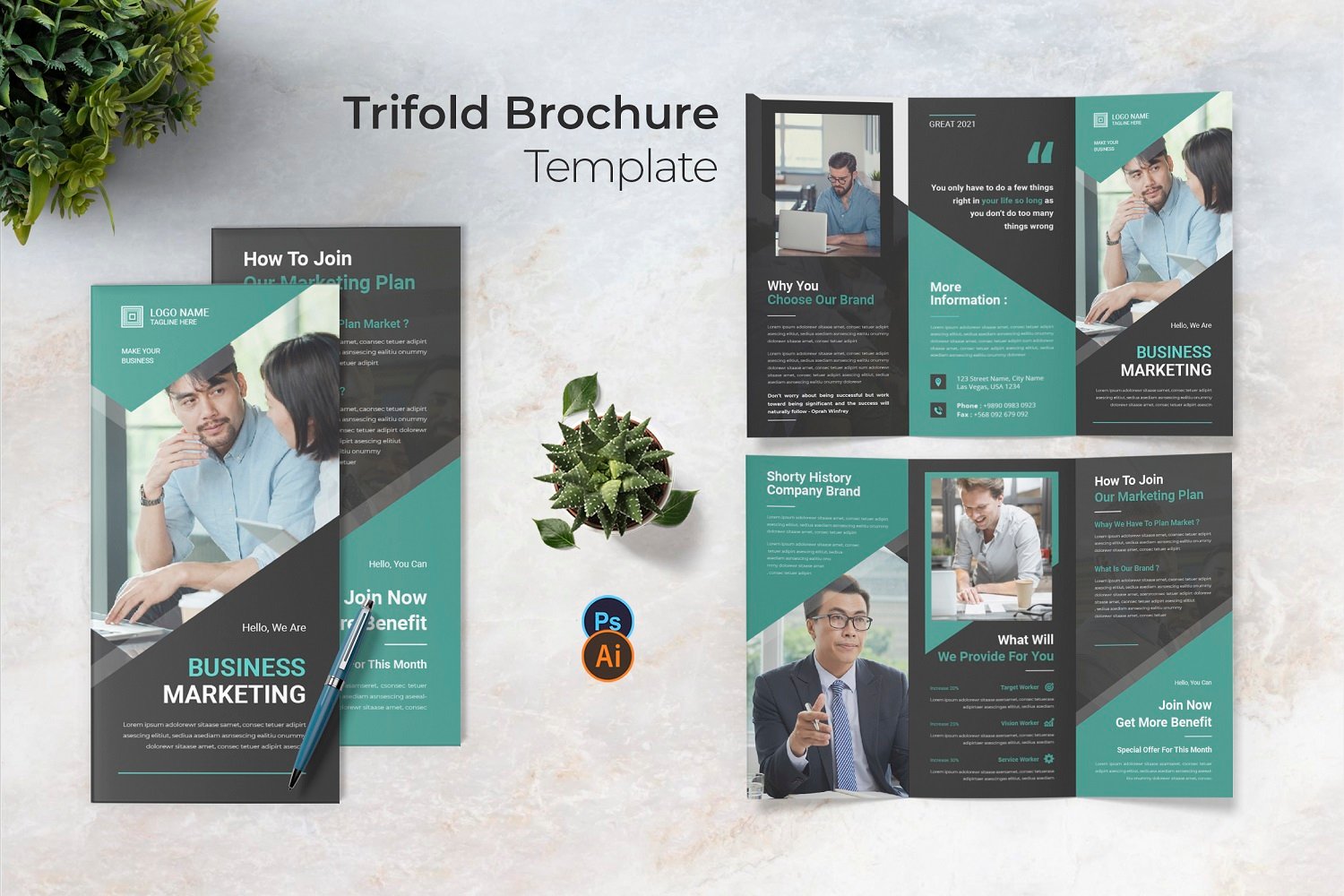 Template #180460 Brochure Business Webdesign Template - Logo template Preview