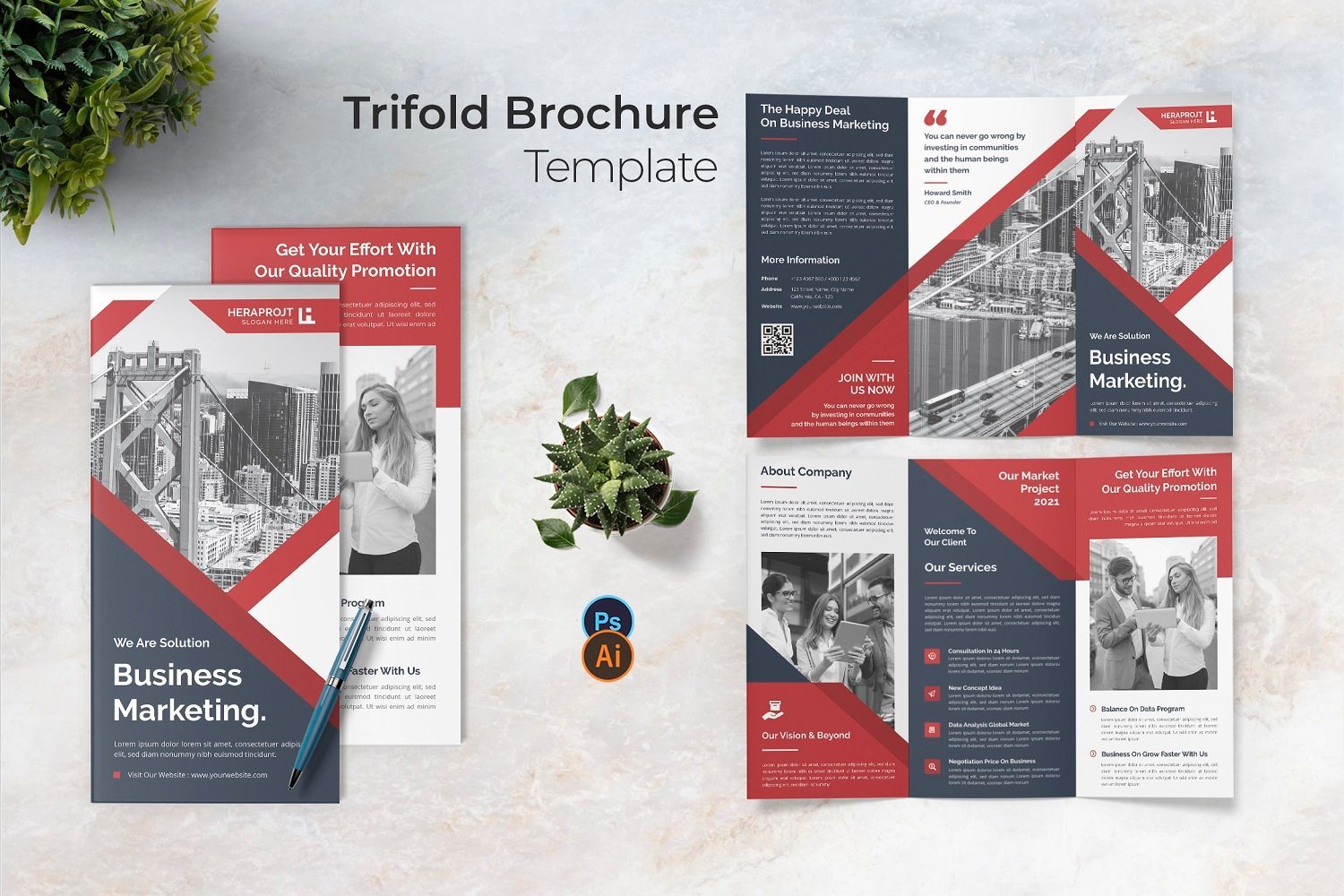 Kit Graphique #180463 Trifold Brochure Divers Modles Web - Logo template Preview