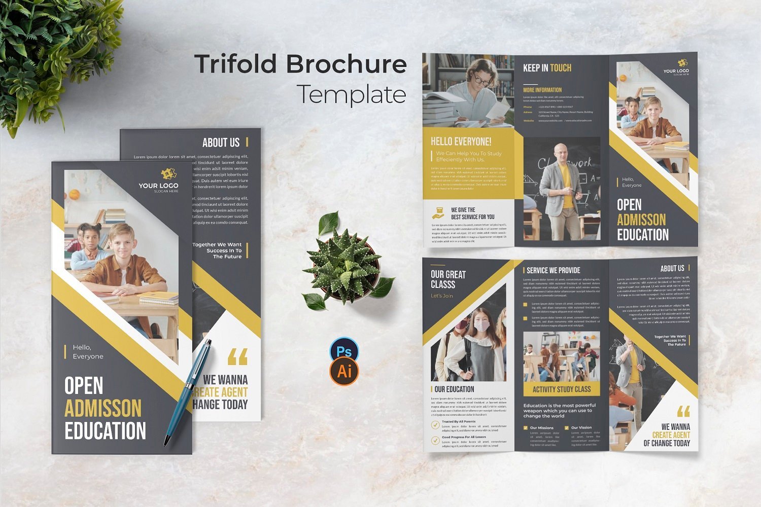 Kit Graphique #180466 Trifold Brochure Divers Modles Web - Logo template Preview