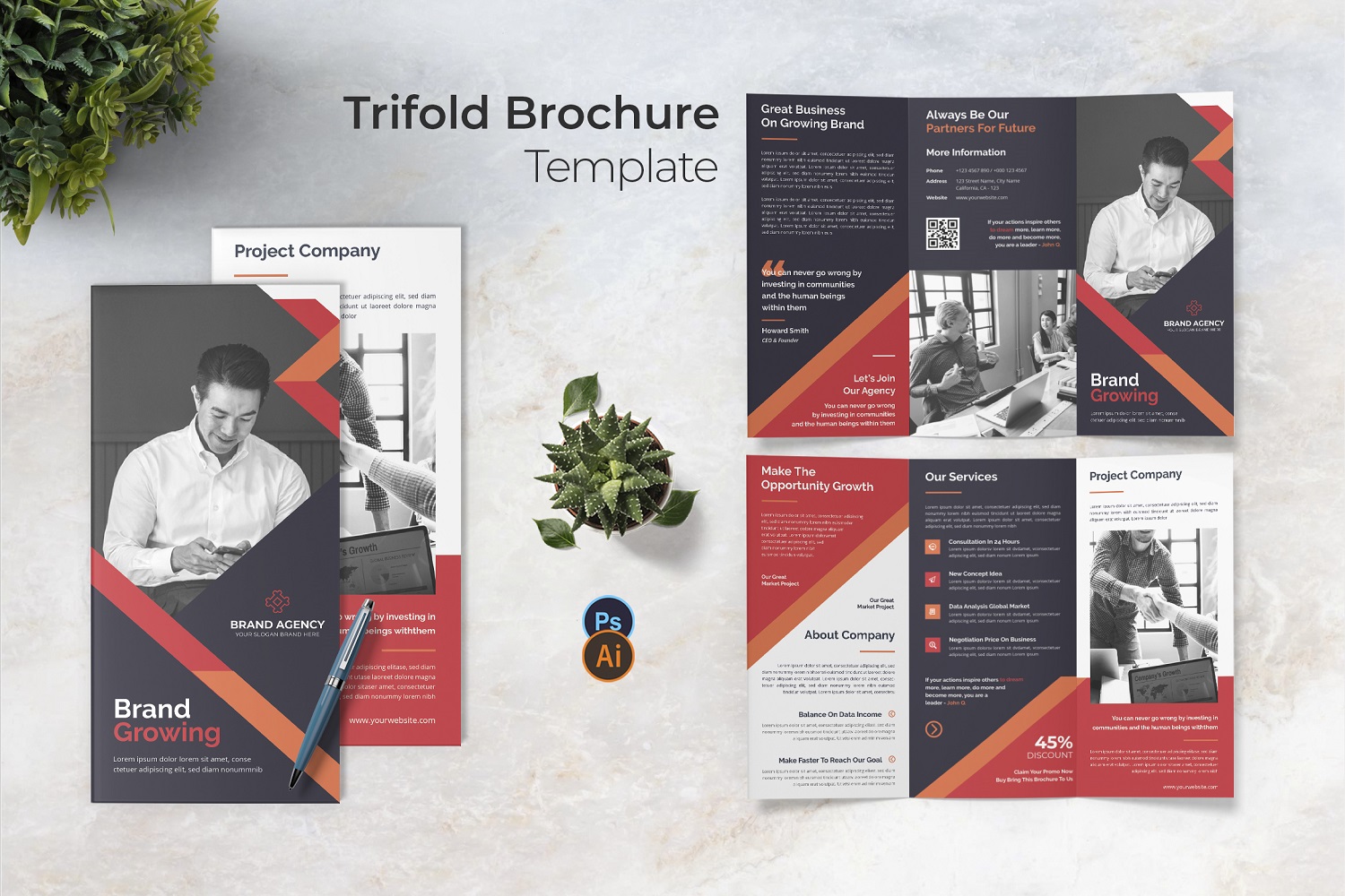 Template #180468 Brochure Business Webdesign Template - Logo template Preview