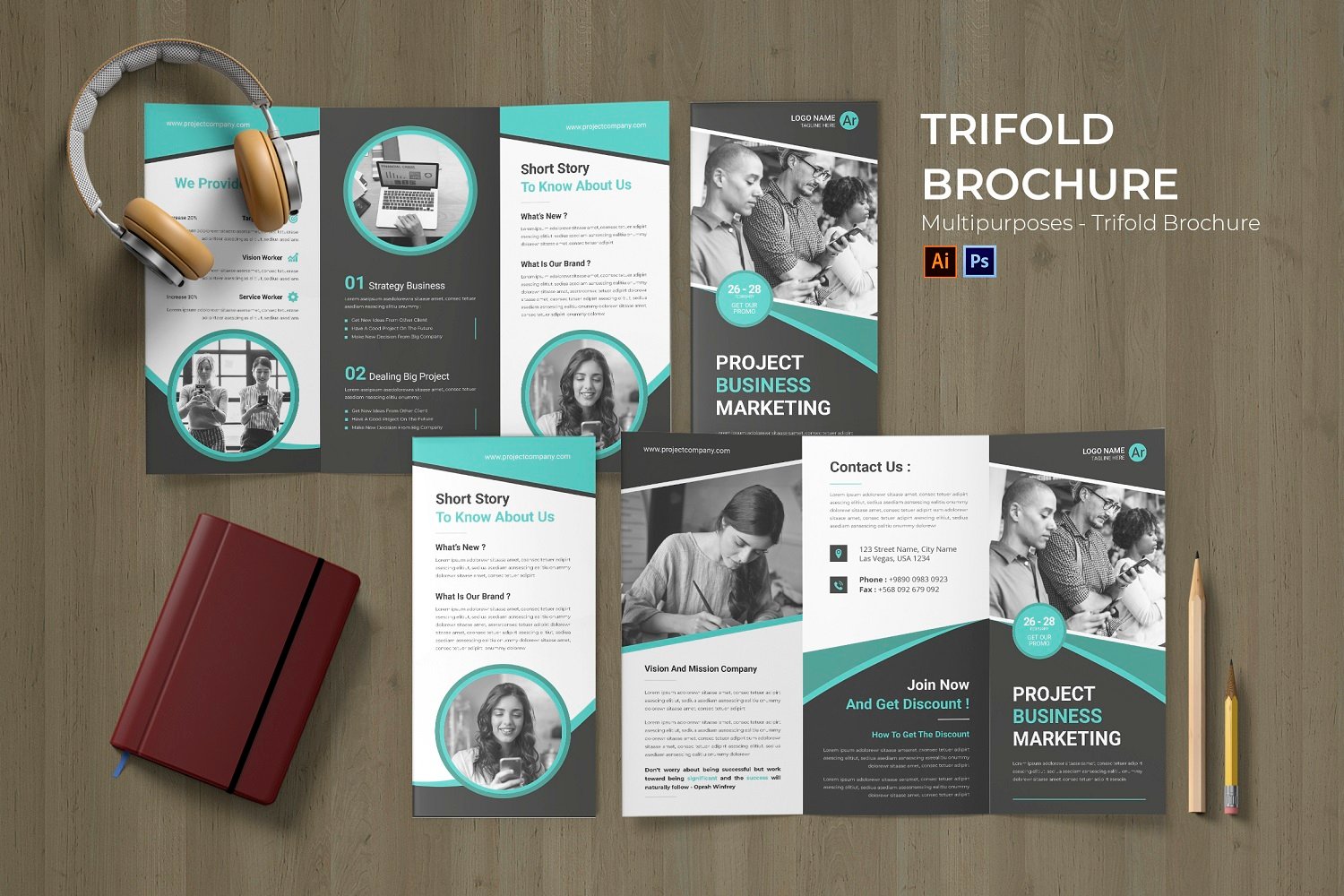 Kit Graphique #180475 Trifold Flyer Divers Modles Web - Logo template Preview