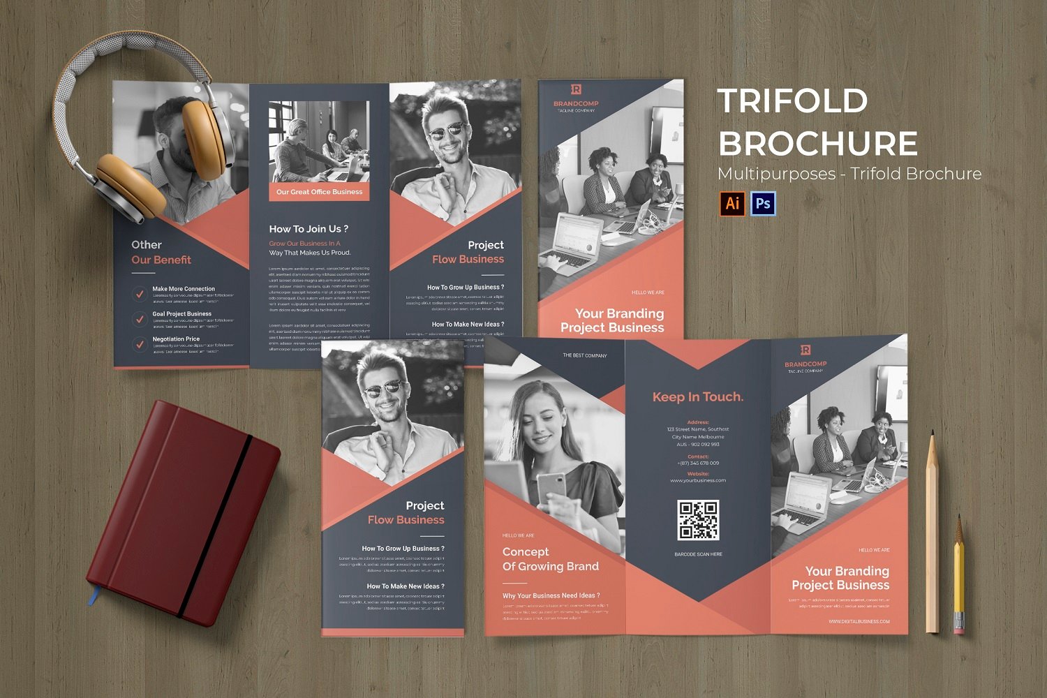 Kit Graphique #180479 Trifold Flyer Divers Modles Web - Logo template Preview