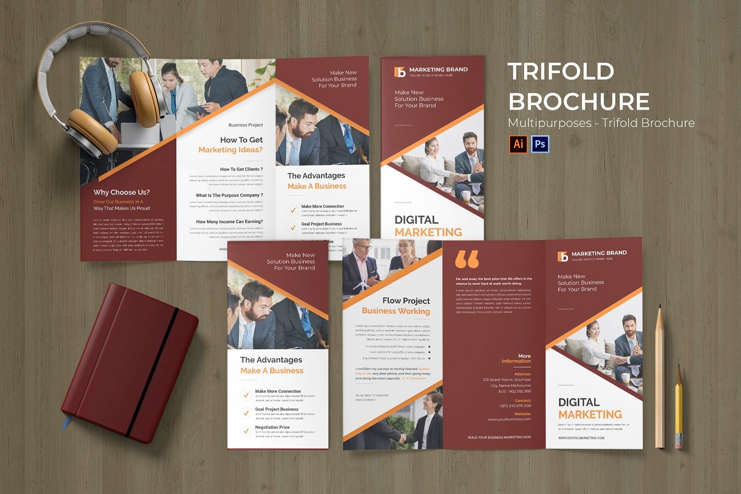 Kit Graphique #180483 Trifold Flyer Divers Modles Web - Logo template Preview