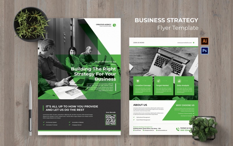 Business Strategy Flyer Template Corporate Identity