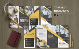Construction Site Flyer Trifold Brochure