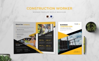 Construction Worker Bifold Brochure