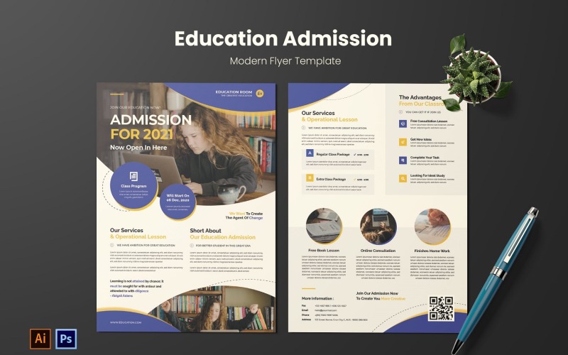 Education Admission Flyer Corporate Identity