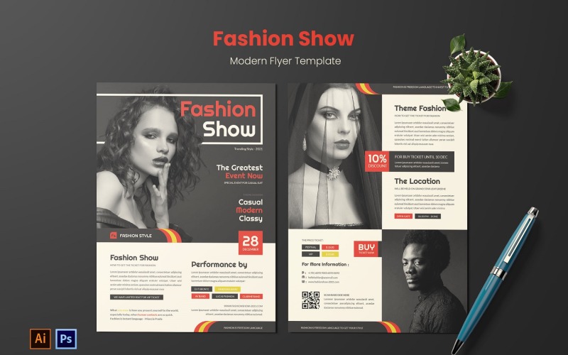 Fashion Show Modern Flyer Corporate Identity