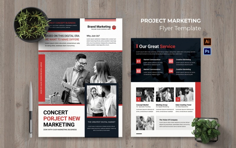 The Project Marketing Flyer Corporate Identity