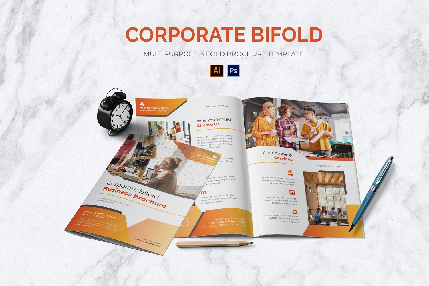 Kit Graphique #180504 Bifold Brochure Divers Modles Web - Logo template Preview