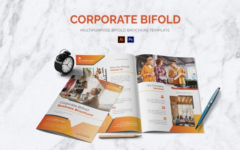 Corporate Bifold Brochure Corporate Identity