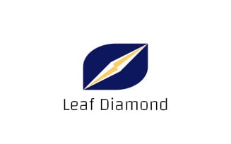 Leaf Diamond Logo Template Company