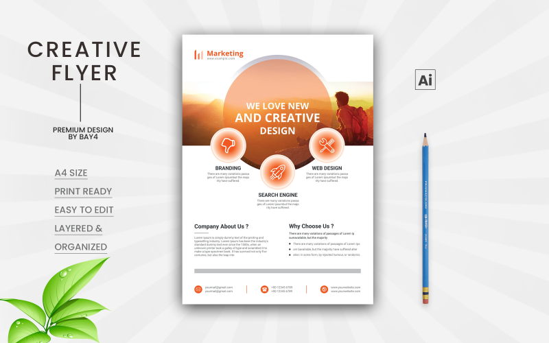 Creative & Clean Circle Flyer Corporate Identity