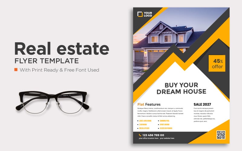New Home Flyer Template Design Corporate Identity